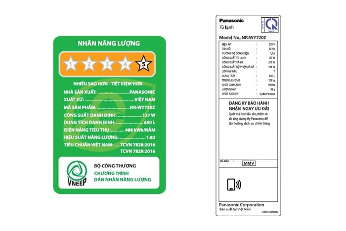 Tủ lạnh Panasonic Inverter 650 lít Multi Door NR-WY720ZMMV